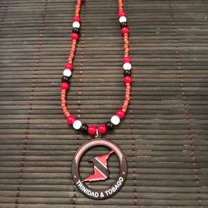 Trinidad & Tobago Map flag necklace, brand new